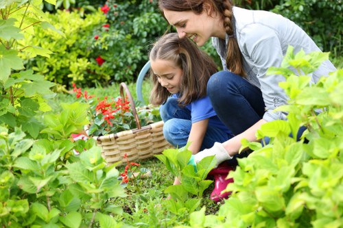 Local gardeners in West Harrow improving a family garden