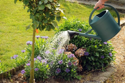 Low-carbon van used for sustainable garden services